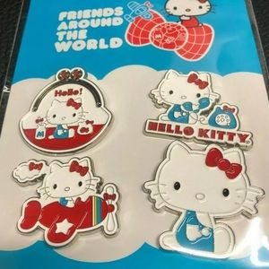 Hello Kitty 45th Friends Around World Tour 4 Pins